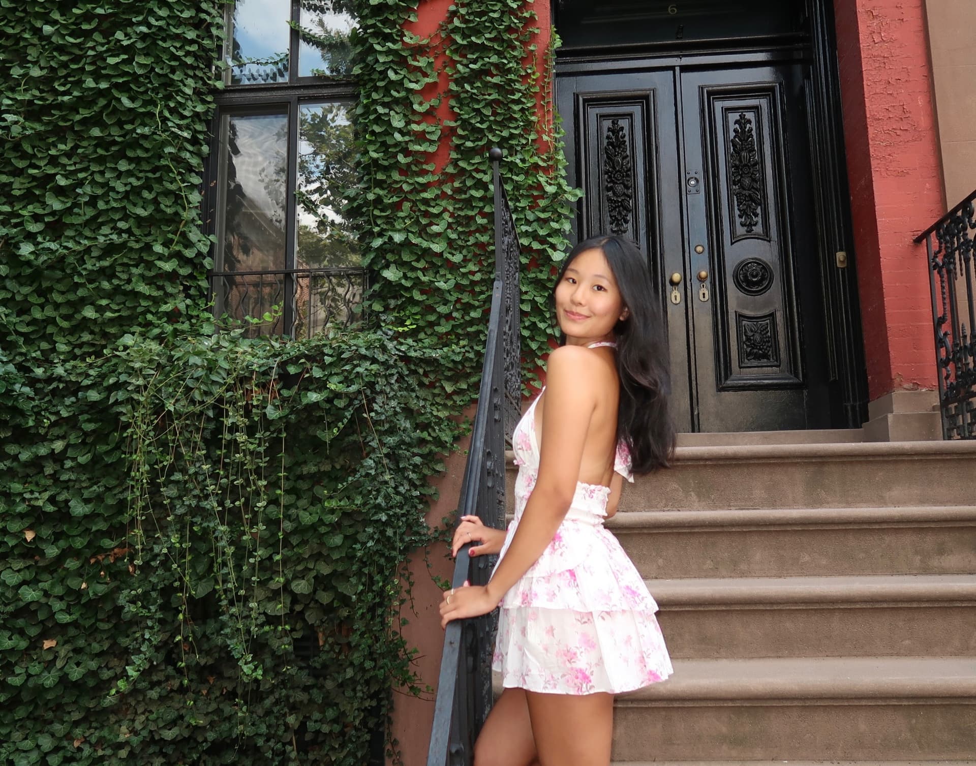 Clare smiling in the kitchen